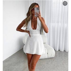 Sweet fantasy mini dress in white